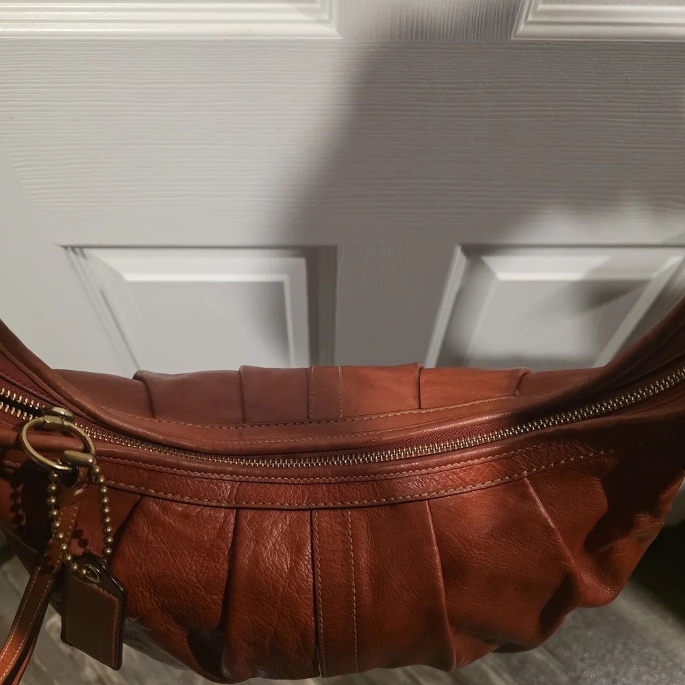 Coach Ergo Pleated Hobo Bag, style number 12235 In Burnt Orange. - Picture 4 of 11